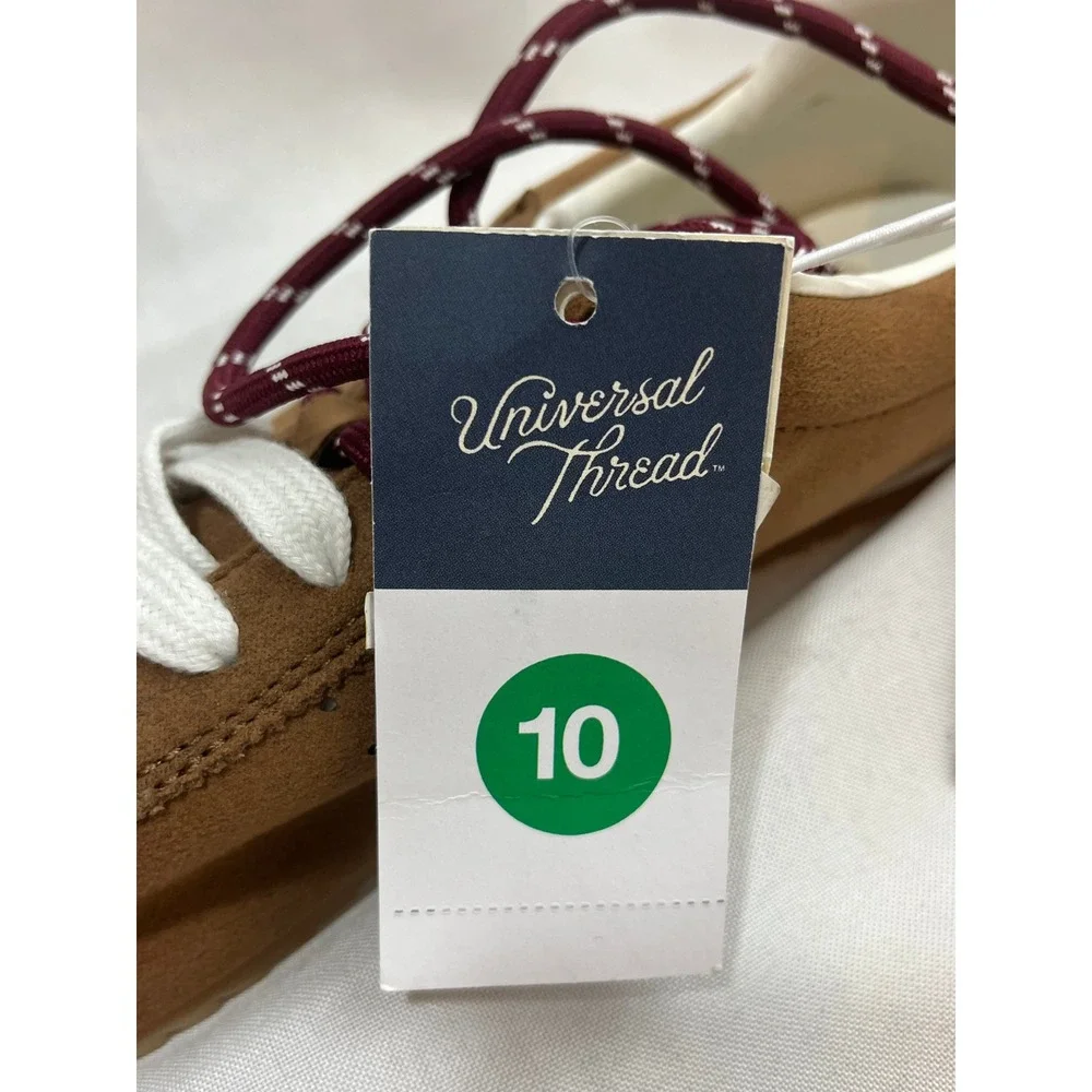Universal Thread Womens Brown Faux Suede Sneakers Gum‎ Sole Size 10 NEW